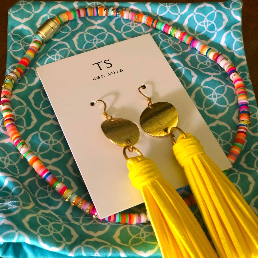 Wrap Bracelet and Eye-Catching Earrings